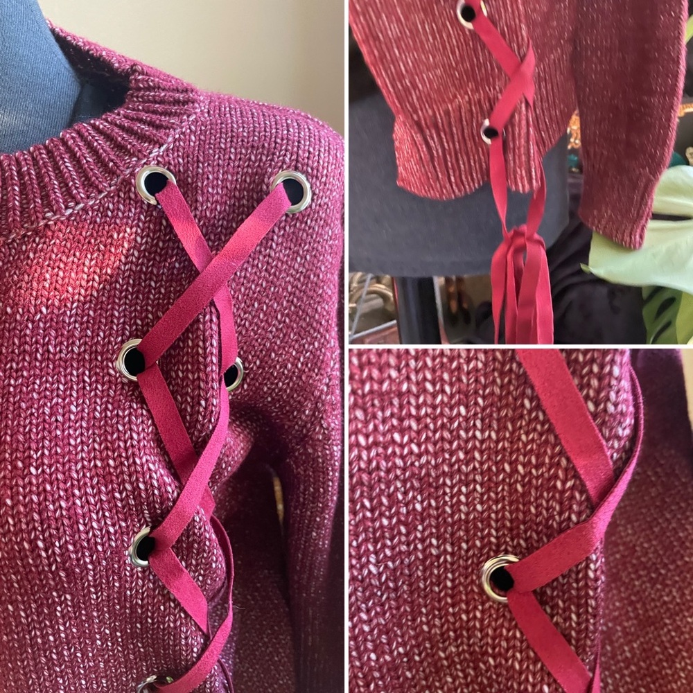 Ruby Ruche-Tie Cardigan Sweater - Picture 5 of 17